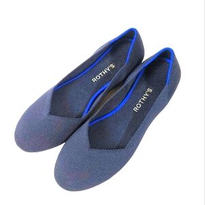 Rothy’s The Flat Round Toe Blue Shoes